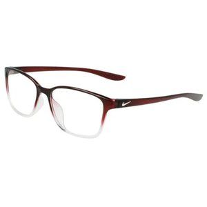 NIKE 7130 609 Burgundy Fade to Clear Eyeglasses brand new with Nike Case